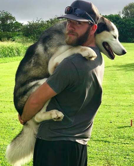 Guy and his adventuring husky