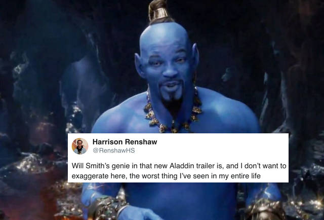 Will Smith Says The Genie Will Be Blue In Aladdin