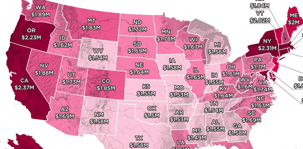 How Much Savings You Need To Retire Early In Each State Mapped Thrillist