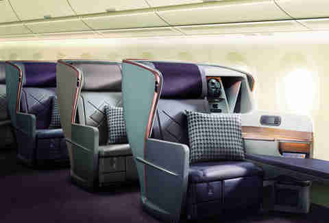 Singapore Airlines reclining chairs