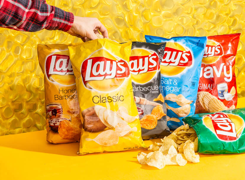 Lay's chips lays potato chip classic sour cream and onion barbecue bbq wavy ranking thrillist