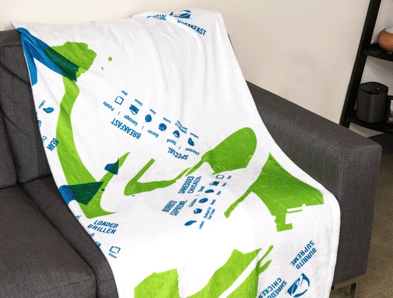 Taco Bell is Selling a New Burrito Wrapper Plush Blanket Thrillist