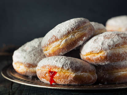 Sugary Paczki Donut with Cherry Filling 