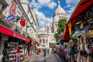 street in montmartre paris