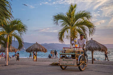 vendor on the malecon puerto vallarta