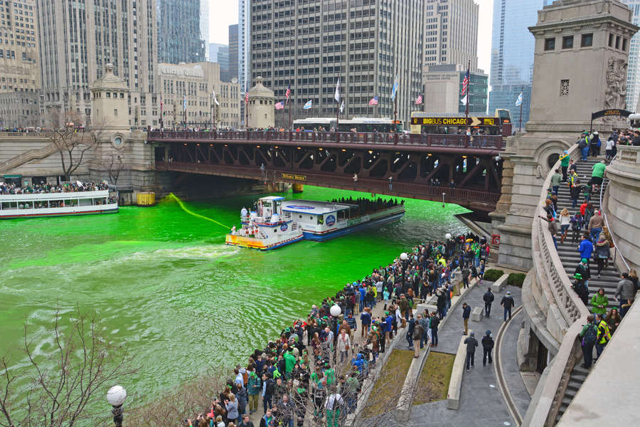 st patricks day chicago and green river