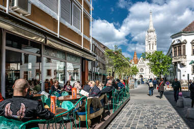 Buzzy outdoor cafés contribute loads of charm to Budapest’s streets