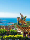 Temple at Jiufen Old Street in Taipei Taiwan