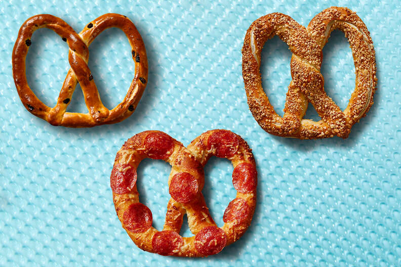 auntie anne's raisin pepperoni and almond pretzels