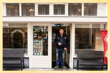 Manager Albert van der Hoek outside Wendy’s Fish & Chips.