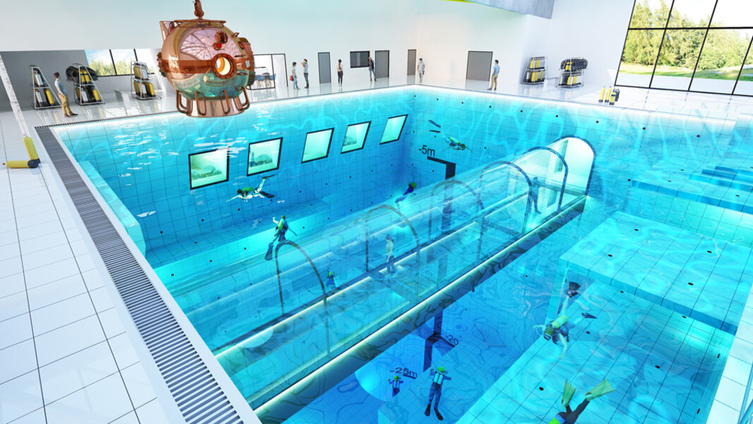 World's deepest hot sale swimming pool