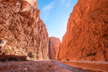 Todgha Gorge or Gorges du Toudra is a canyon in High Atlas Mountains