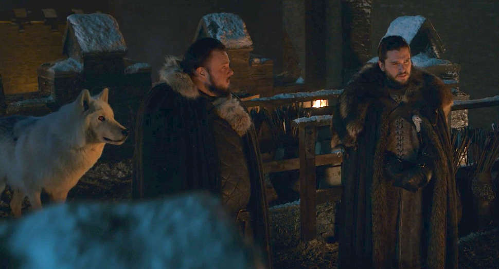 Game Of Thrones Season 8 Jon Snow S Direwolf Ghost Returns To