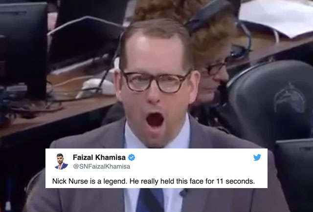 Nick Nurse Meme: Raptors Coach Becomes a Great Reaction Meme - Thrillist