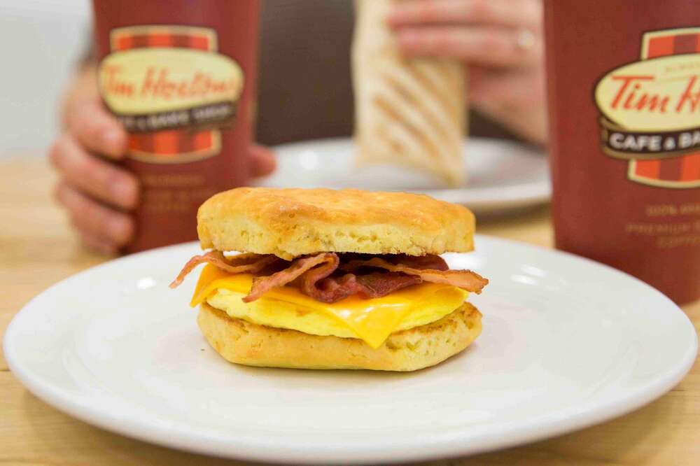 Try the NEW Smoky Honey Bacon Breakfast Sandwiches from Tim