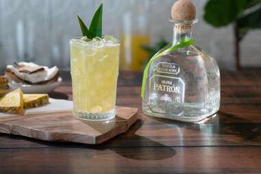 Patron Silver tequila bottle for marg
