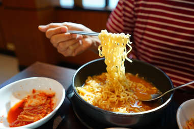 Korean instant noodles soup