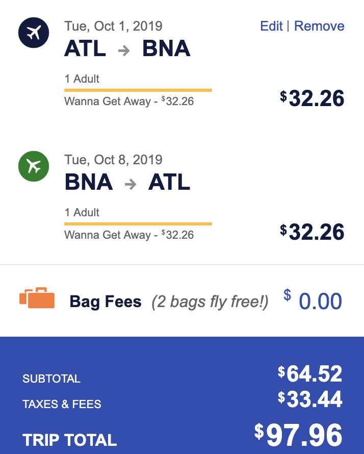 southwest flight sale