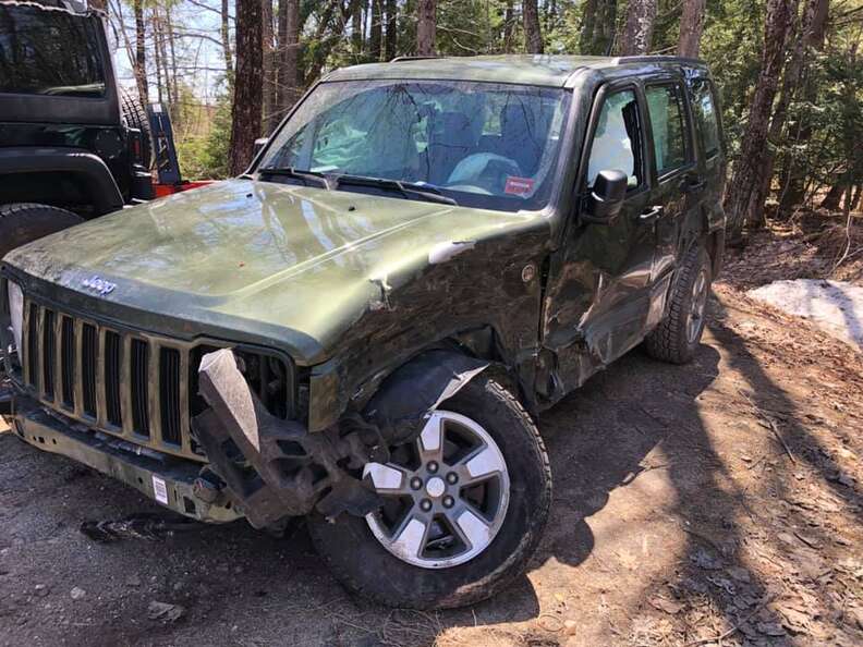 dog saves guy from car crash