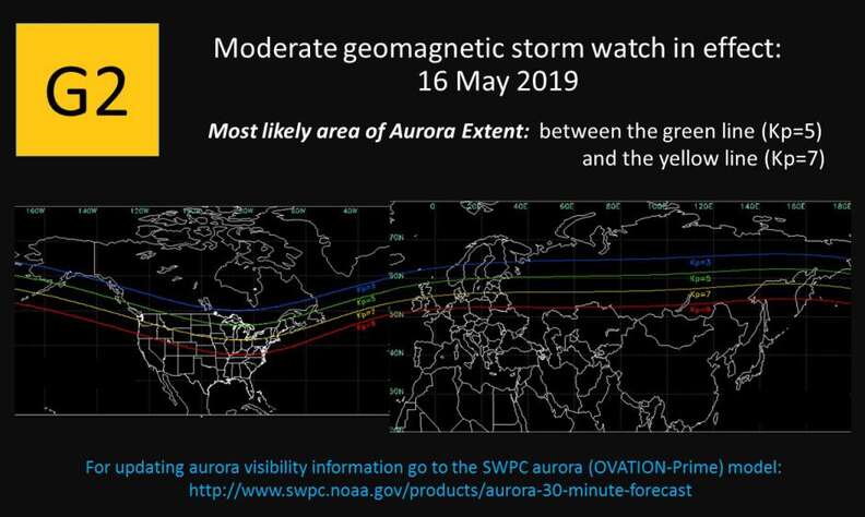 northern lights tonight May 2019