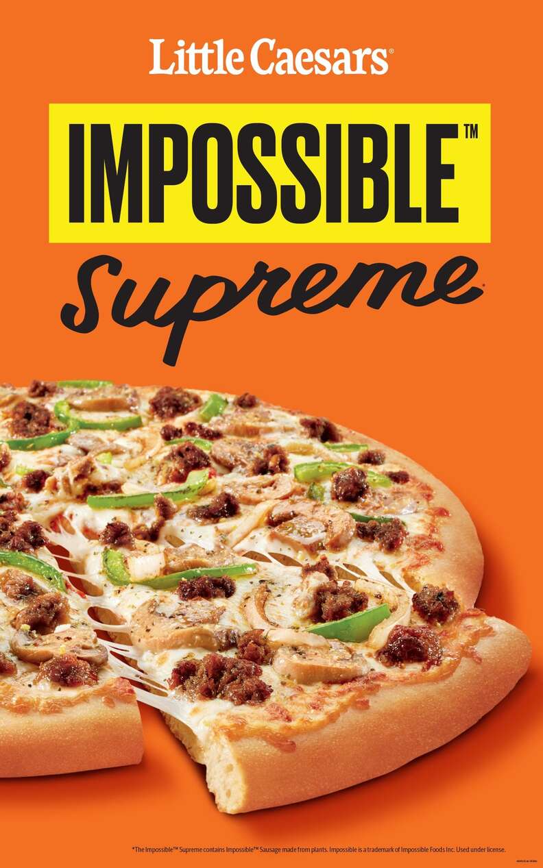 Little Caesars Is Testing Meatless Pizza Toppings From Impossible Foods Thrillist 