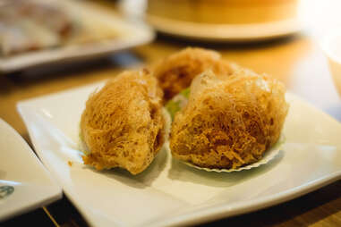 fried taro dumplings wu gok dim sum pork