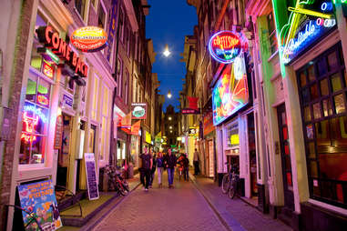 the red light district by night