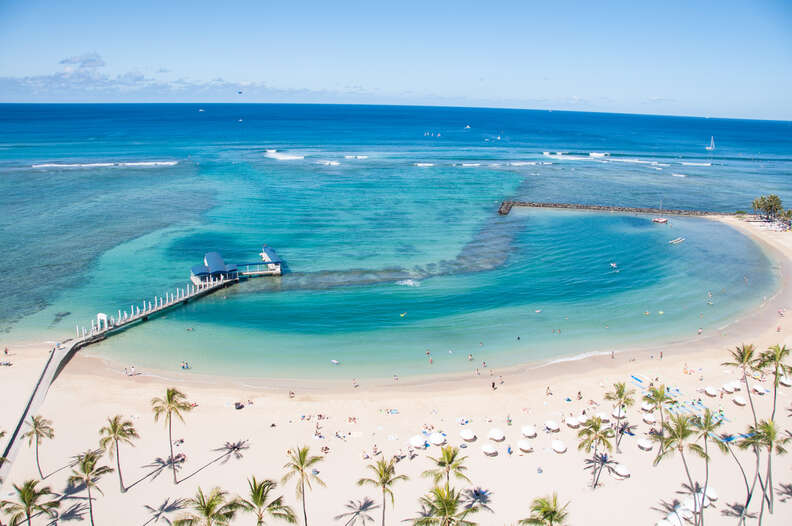 Waikiki Beach on the Hawaiian island of Oahu