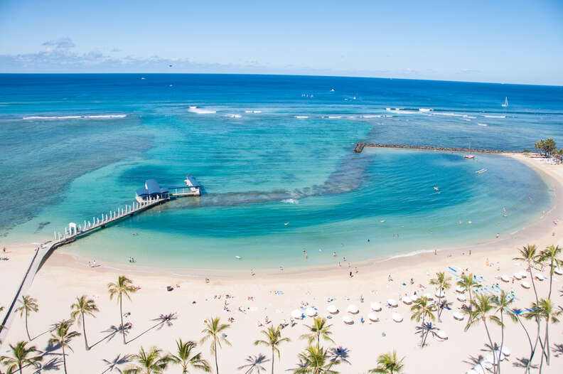 how to draw a hawaiian beach