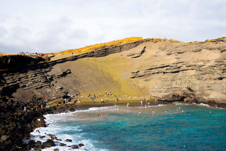 Papakolea Green sand beach