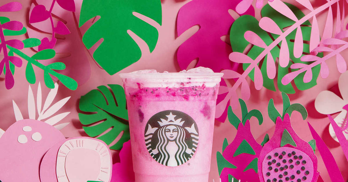 Miniature Paradise Starbucks Drink/pink Car Accessories for Women