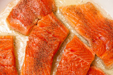 filets of red trout or arctic char fish filet sustainable seafood