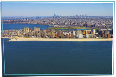 Aerial view of Coney Island Brighton Beach