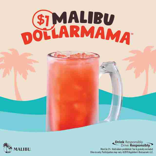 Applebee's 1 Drinks July 2019 How to Get 1 Malibu Dollarmamas