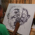 Nigerian Artist Transforms Scribbles Into Artwork