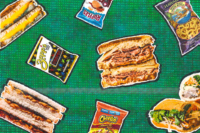 chips and sandwiches