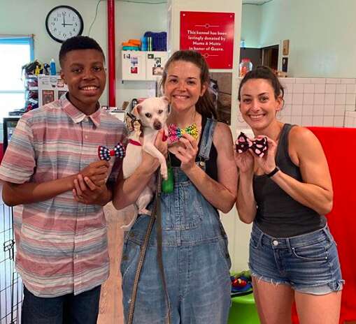 Darius Brown dropping off bow ties for shelter pets in Philadelphia