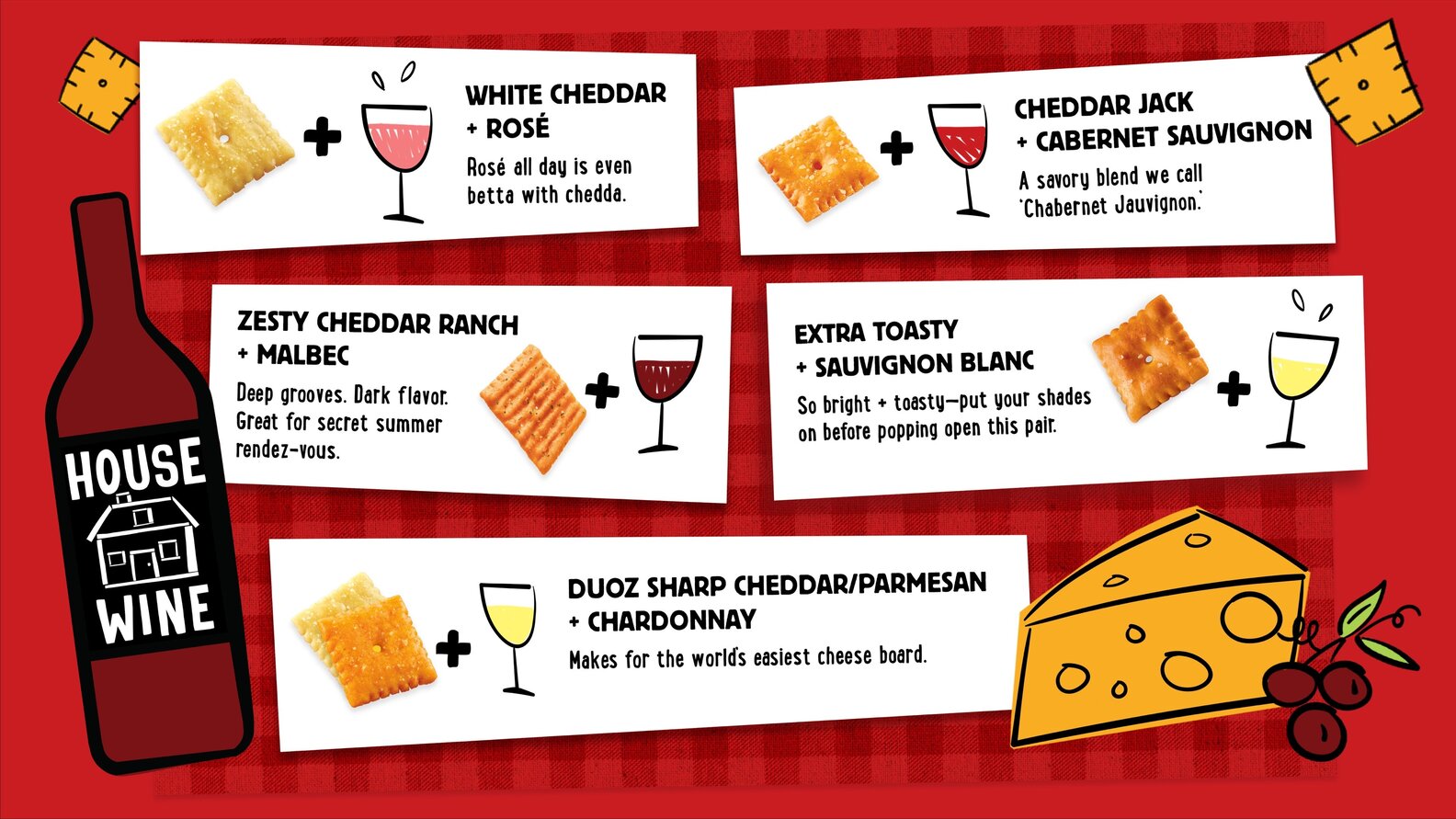Cheez It and House Wine Release Combo Cheez It and Boxed Wine Pack