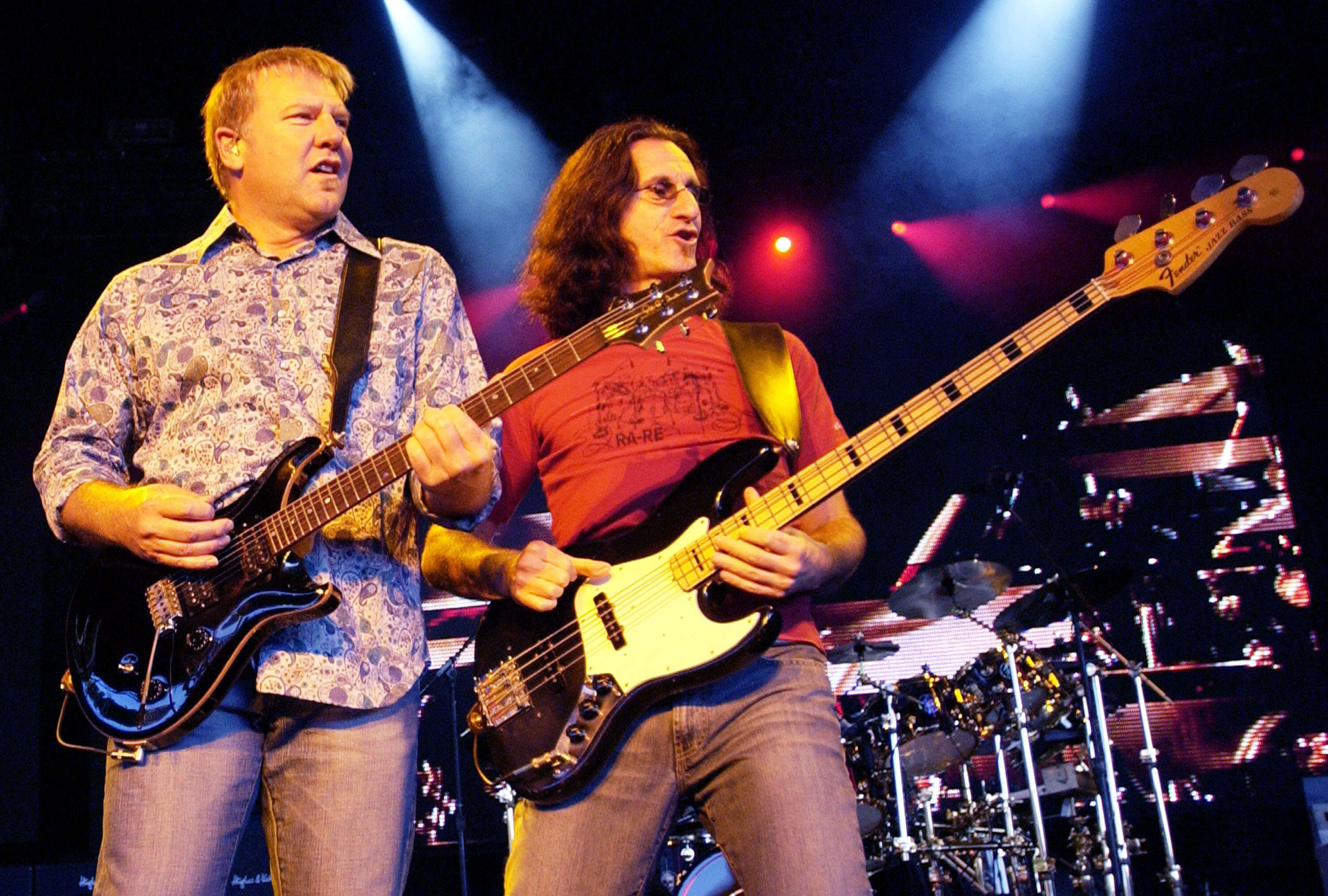 alex lifeson and geddy lee rush