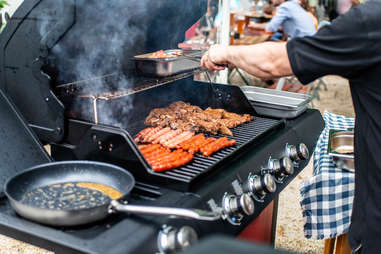 propane gas grill steak