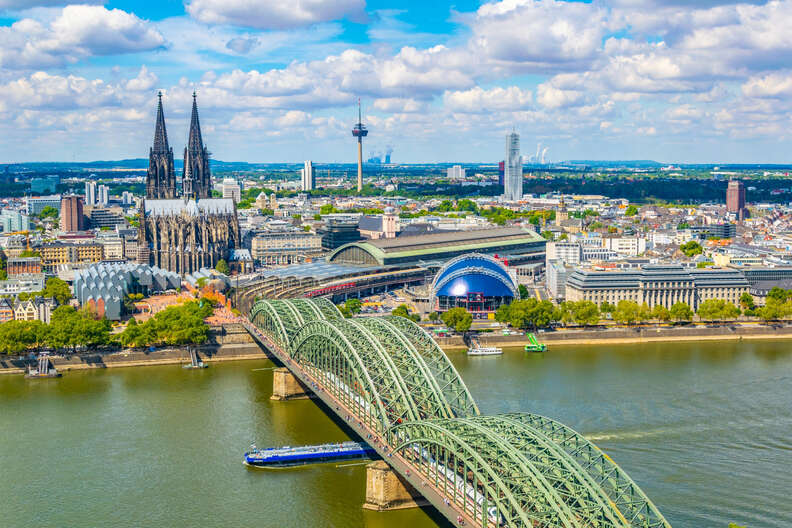 Hohenzollern bridge over Rhein, Germany