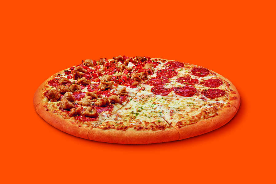 Little Caesars Quattro Pizza New Pizza Has Four Quadrants for Toppings