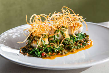 Roasted monkfish medallions