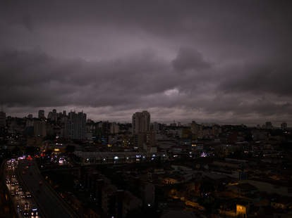 Amazon Rainforest Fire Smoke Blocks Out The Sun Over Sao Paulo