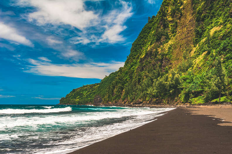 Waipio Black Sand Beach