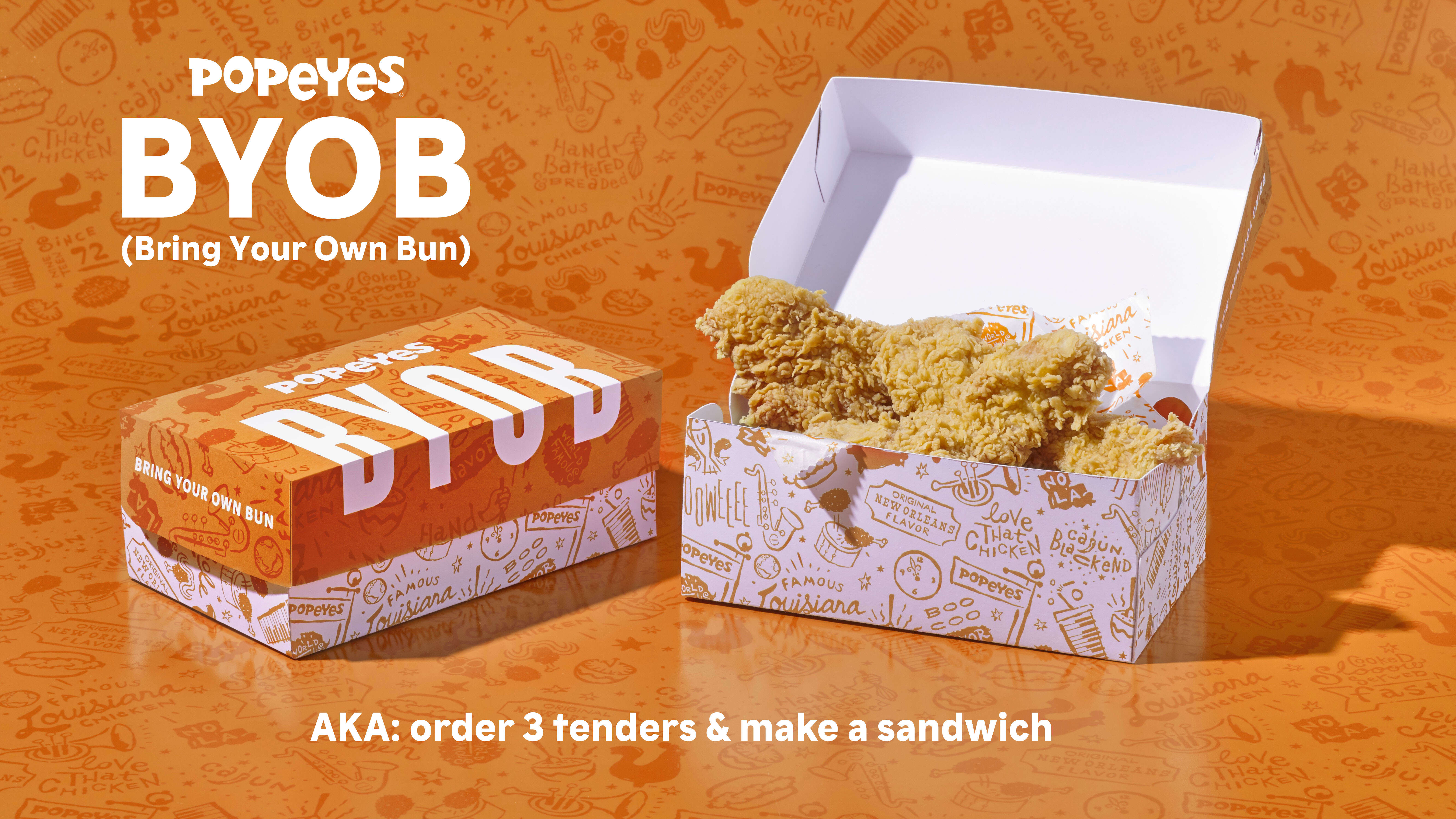 popeyes chicken sandwich byob