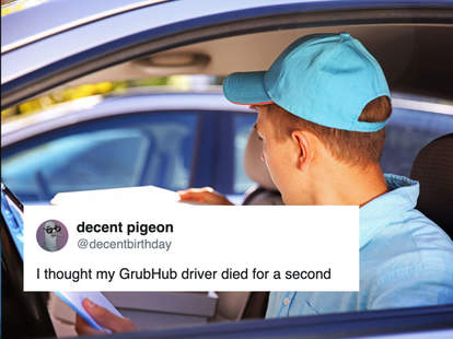 driver grubhub trouble delivery text thrillist accidental serious published pm joke