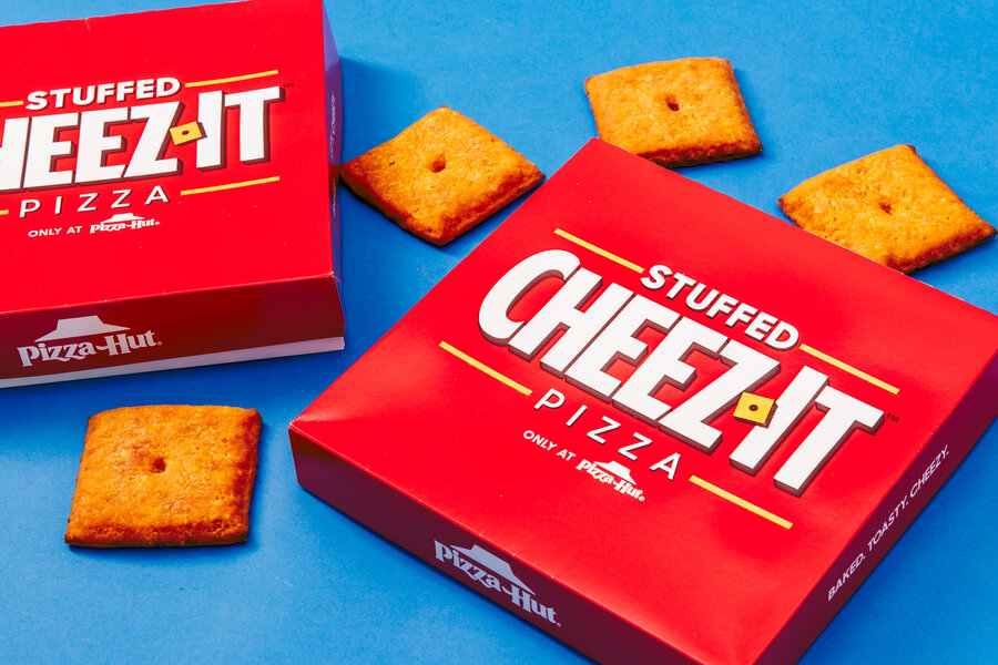 Pizza Hut Stuffed Cheez-It Pizza: New Pizza Looks Like Giant Cheez-Its ...