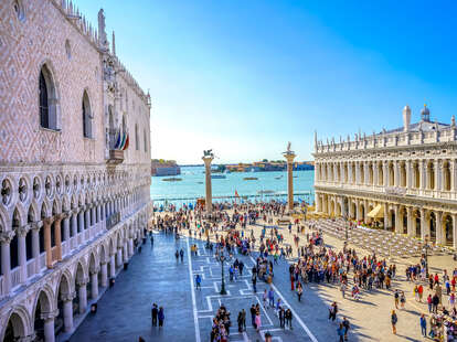 San Marco Saint Mark's Square Venice Italy.