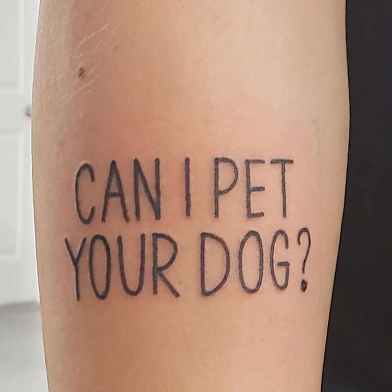 can I pet your dog tattoo